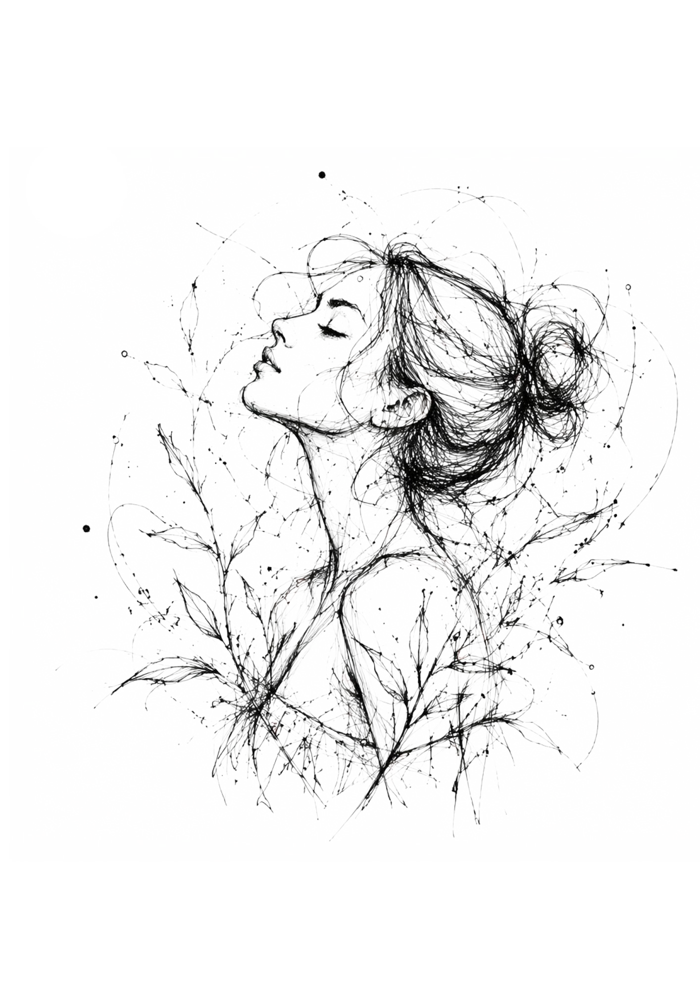 Illustration silhouette féminine — Hormones