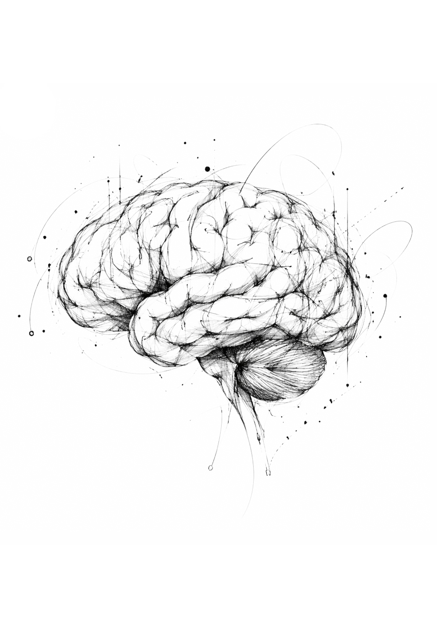 Illustration cerveau — Stress & mental