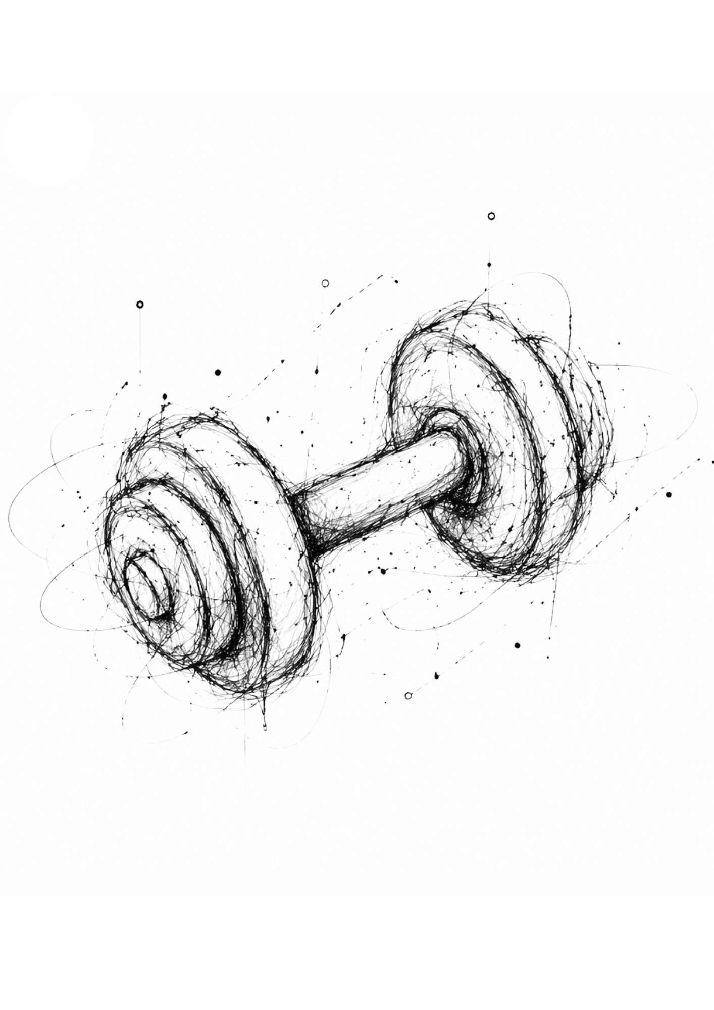 Illustration haltère — Nutrition sportive